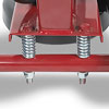 The rear axle springs allow the disc to be adjusted to lie flush to the work surface.