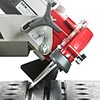 Adjustable cutting head for miter cuts 