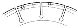 Drawing of Segment Cracks in Blade