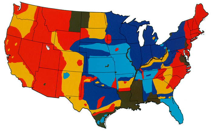 Map of Aggregate Classification Map of the United States